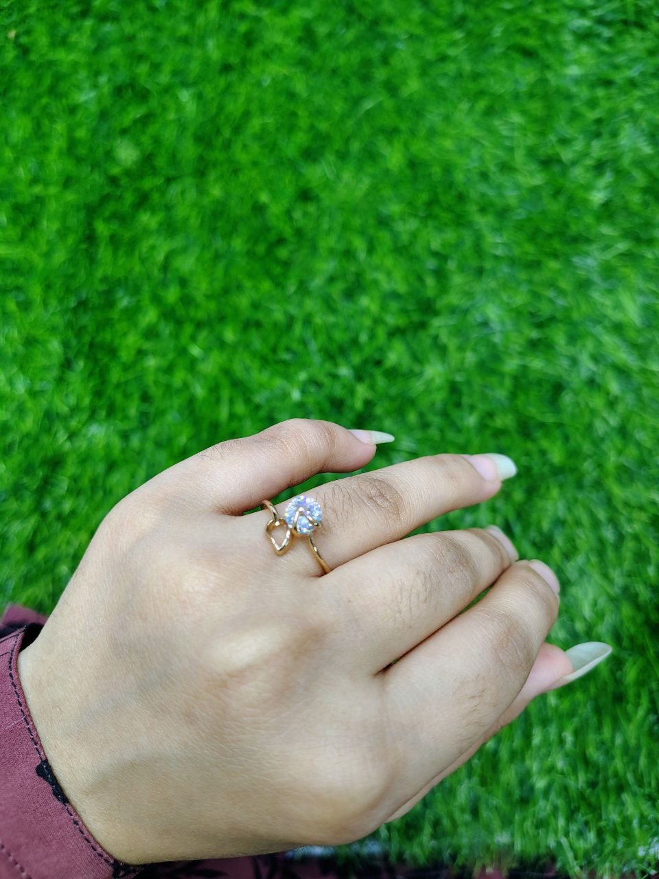 Spinning Heartstone Adjustable Ring - Image 6