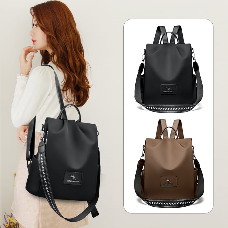 New Texture Oxford Cloth Women’s Backpack(Black) - Image 5