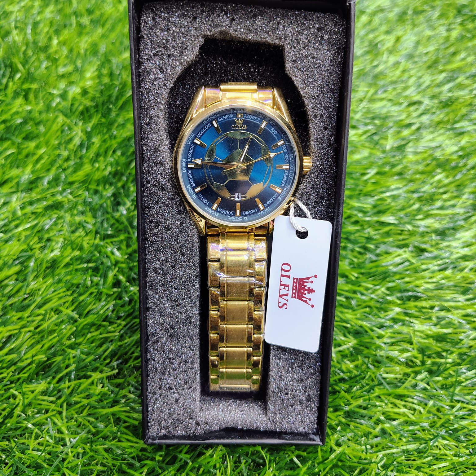 OLEVS 9949 Football Dial Men Business Sport Quartz Watch - Image 6