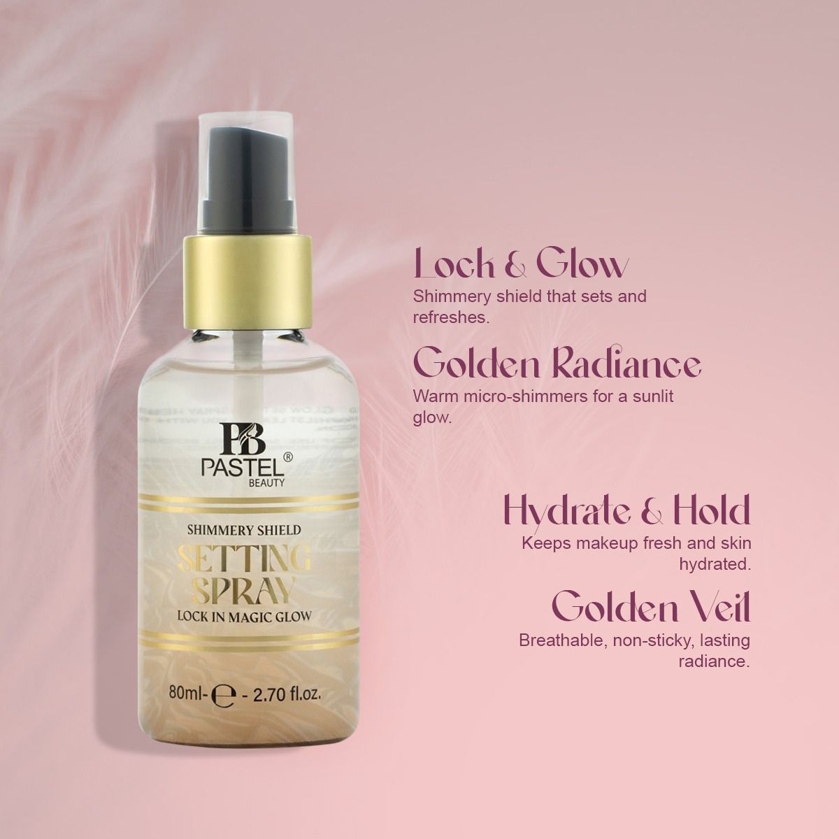 PASTEL BEAUTY Shimmery Shield Setting Spray MOONLIGHT – 80ml - Image 5