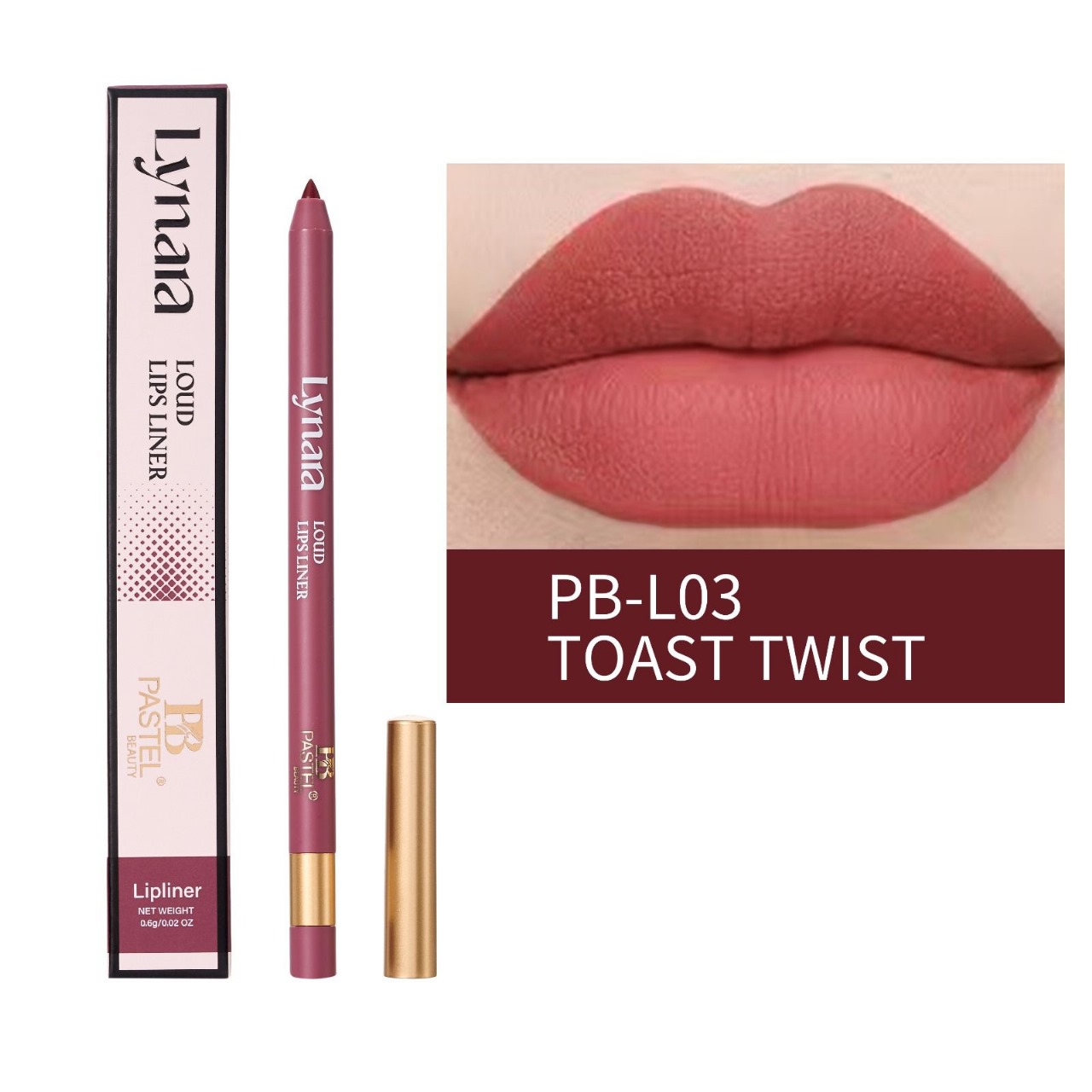 Pastel Beauty Lynara Loud Lips Liner in the shade PB-L03 Toast Twist - Image 4