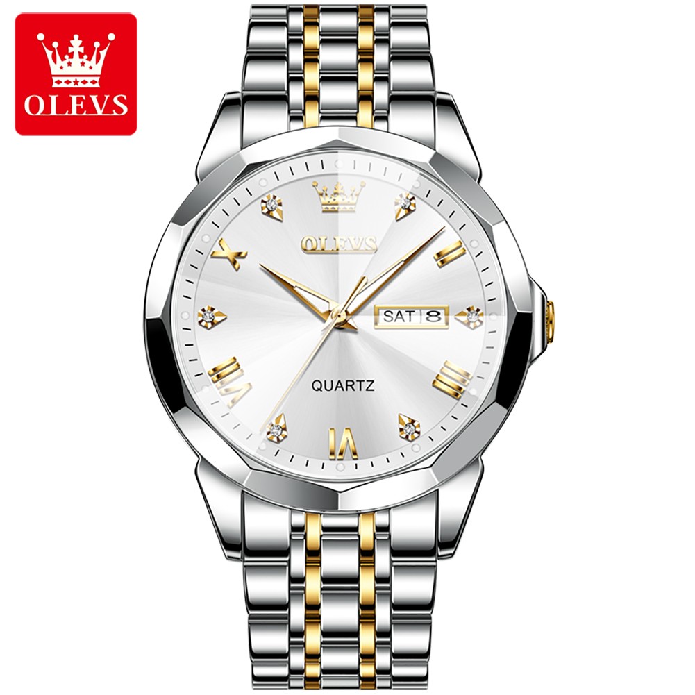 OLEVS 9931G New Exclusive Design Quartz Watch for Men ( White) - Image 3