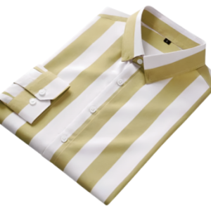 Men's long sleeve stripe / print shirt