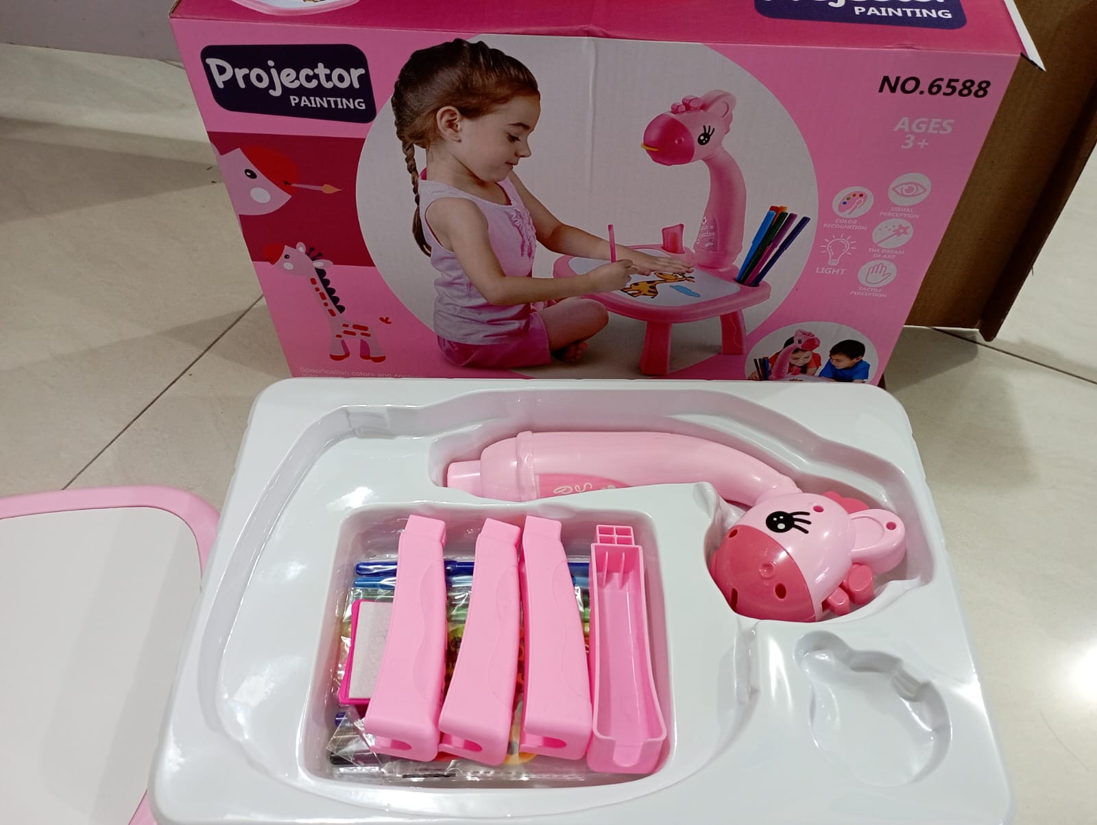 Little Hands Drawing Projector Table for Kids, Trace and Draw Projector Toy with Light - Image 10