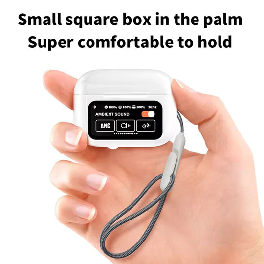 ANC Earbuds Touch Screen Display (White) - Image 8