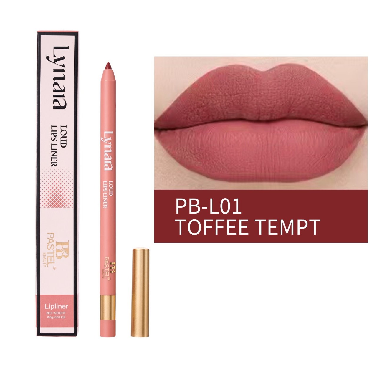Pastel Beauty Lynara Loud Lips Liner in the shade PB-L01 Toffee Tempt.