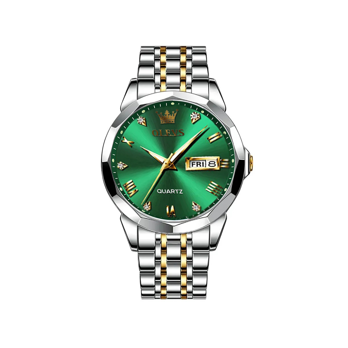OLEVS 9931G New Exclusive Design Quartz Watch for Men Green - Image 3