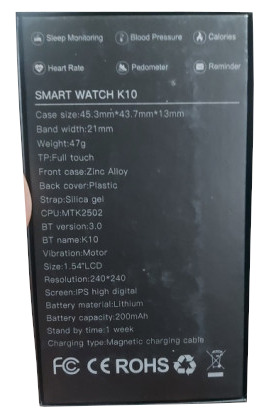 K10 Single SIM Smart Watch with Calling Function - Image 5