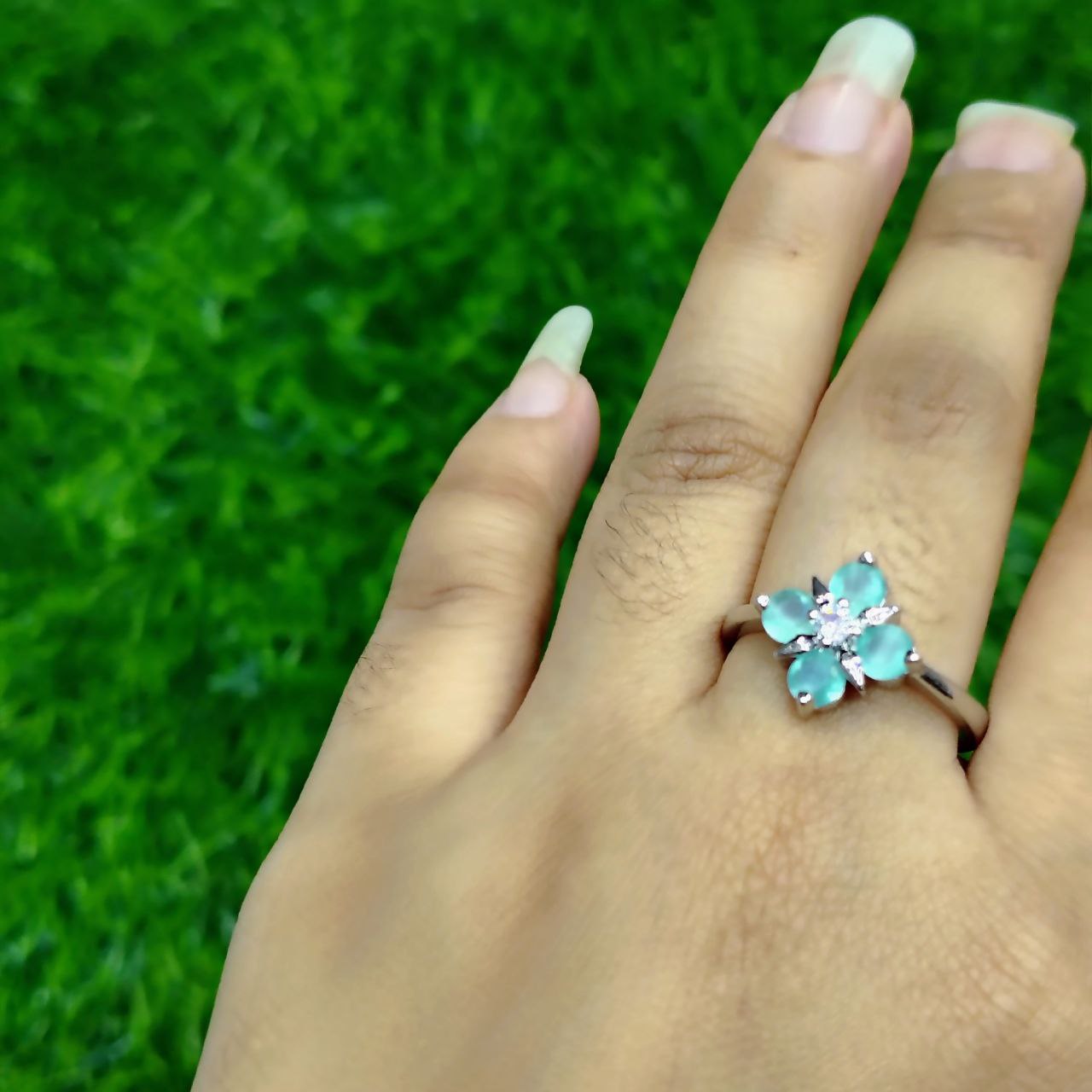 Imperial Violet Crystal Statement Ring - Image 6