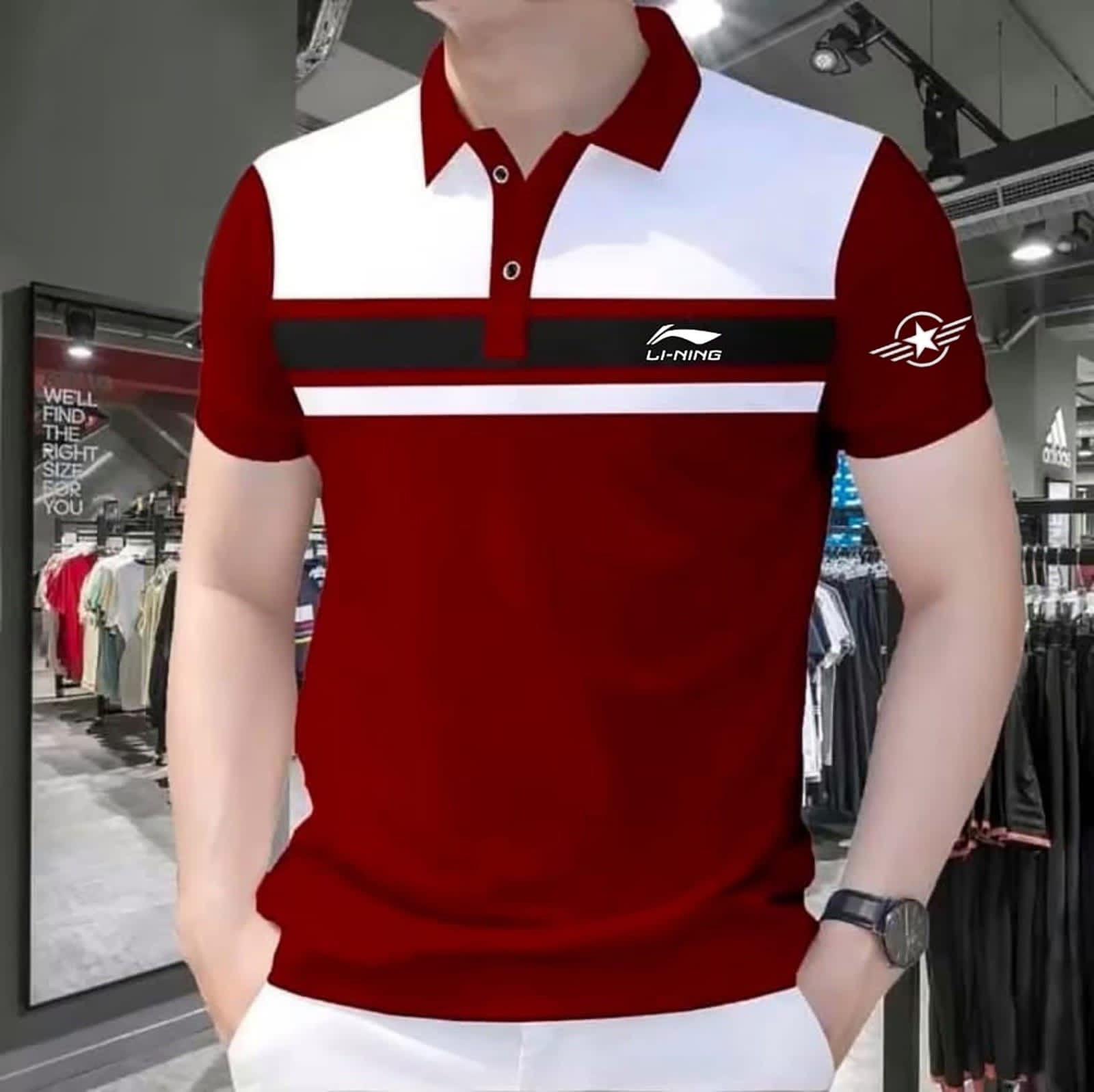 Cotton Polo Shirt For Men's - Image 3