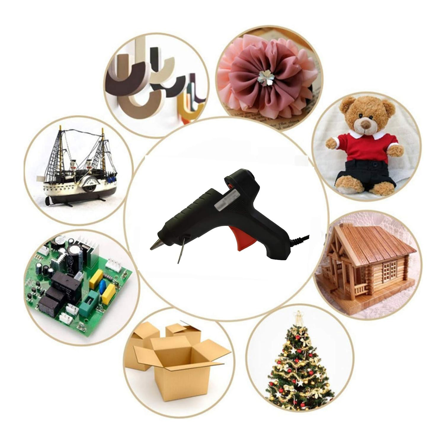 Hot Melt Glue Gun Kit for Quick Repairs with Free 02 Glue Sticks - Image 5