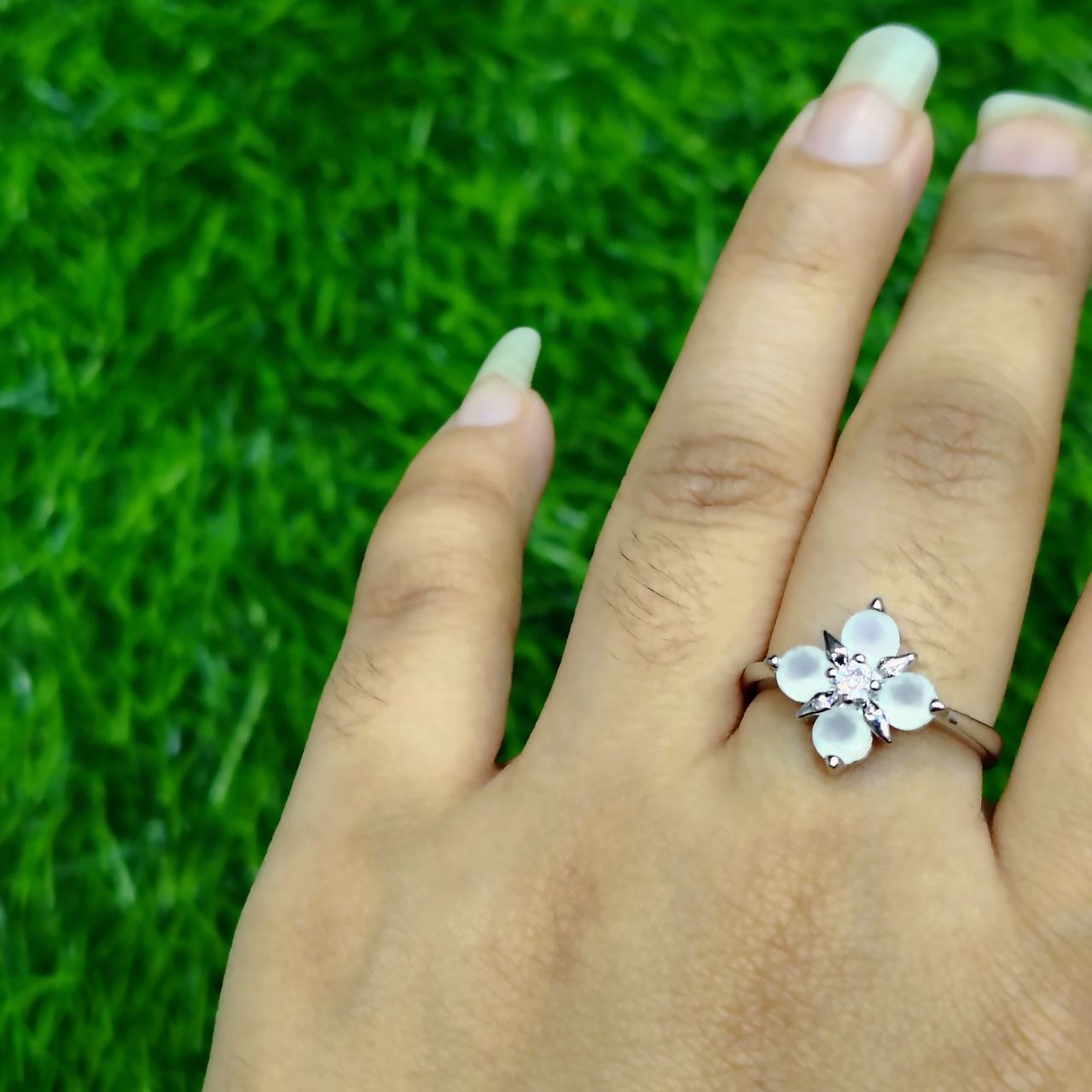 Imperial Violet Crystal Statement Ring - Image 4