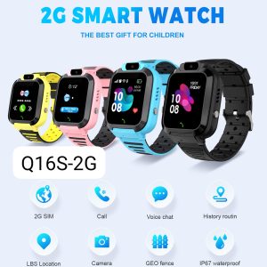 Q16s - 2g Kids Smart Watch LBS Smart Watch Telephone SOS Anti-Lost Watch Children Gift For IOS Android