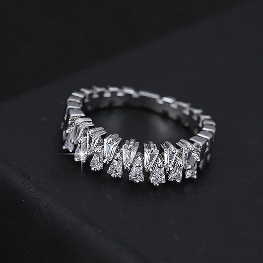 Double Rows Diamond Rings for Womens - Image 5
