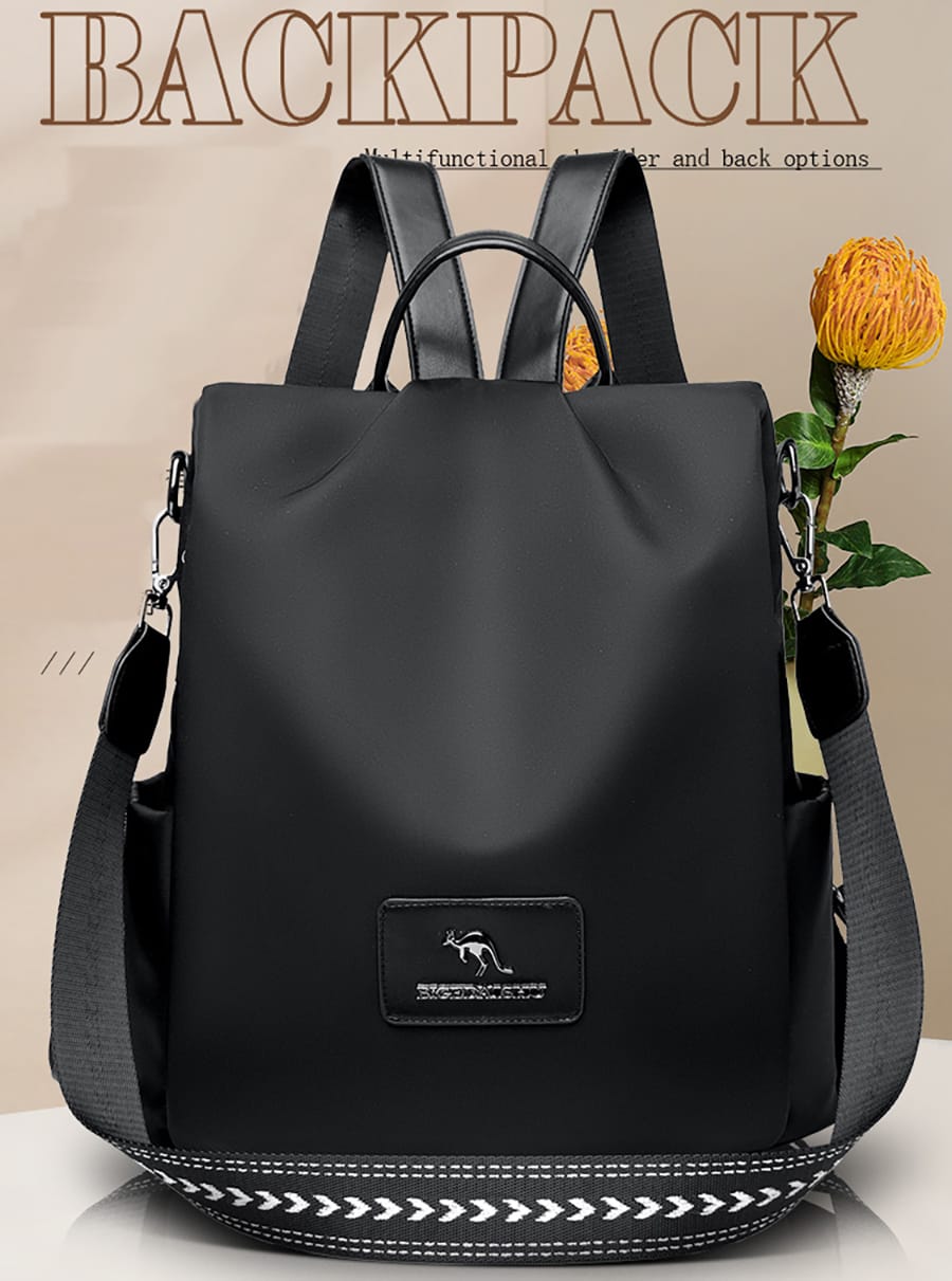 New Texture Oxford Cloth Women’s Backpack(Black) - Image 3