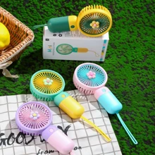 Handheld Portable Desktop Table USB Rechargeable Sports Pocket Mini Fan with Lanyard - Image 5