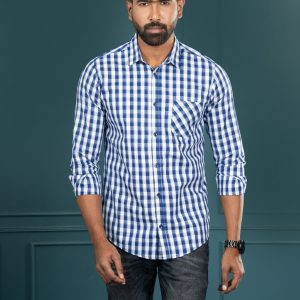 Men's  long sleeve check shirt