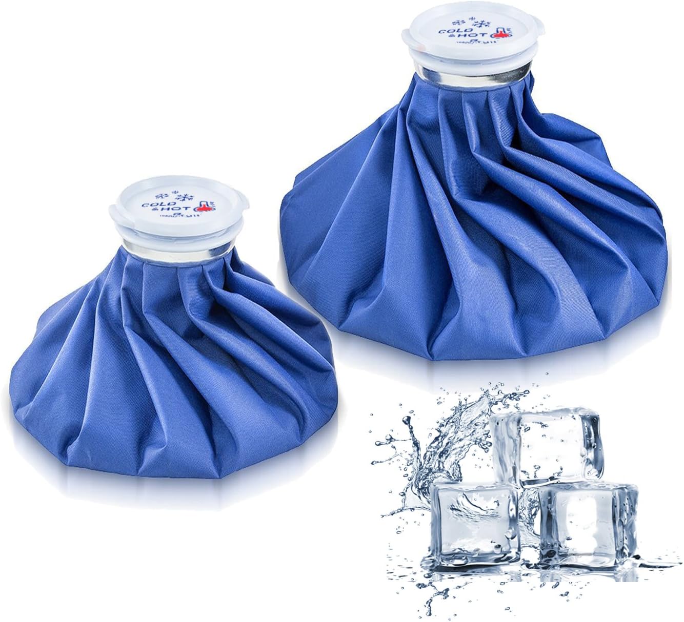 Ice Bag, Hot & Cold Therapy Reusable for Injuries Pain Relief, 9 Inch, Royal Blue