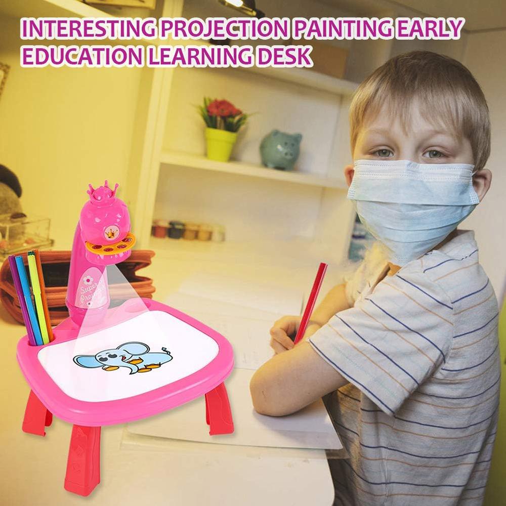 Little Hands Drawing Projector Table for Kids, Trace and Draw Projector Toy with Light - Image 4
