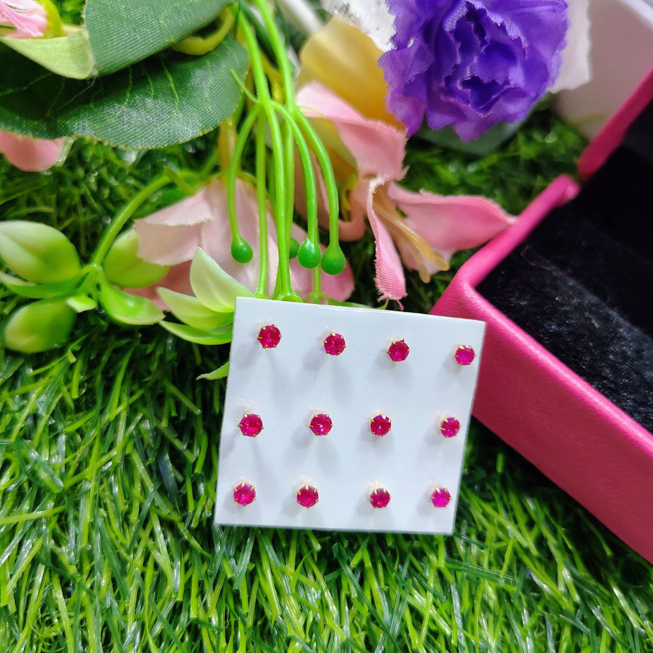 tiny crystal Circel Nose pin For Women ( Sigle pcs)